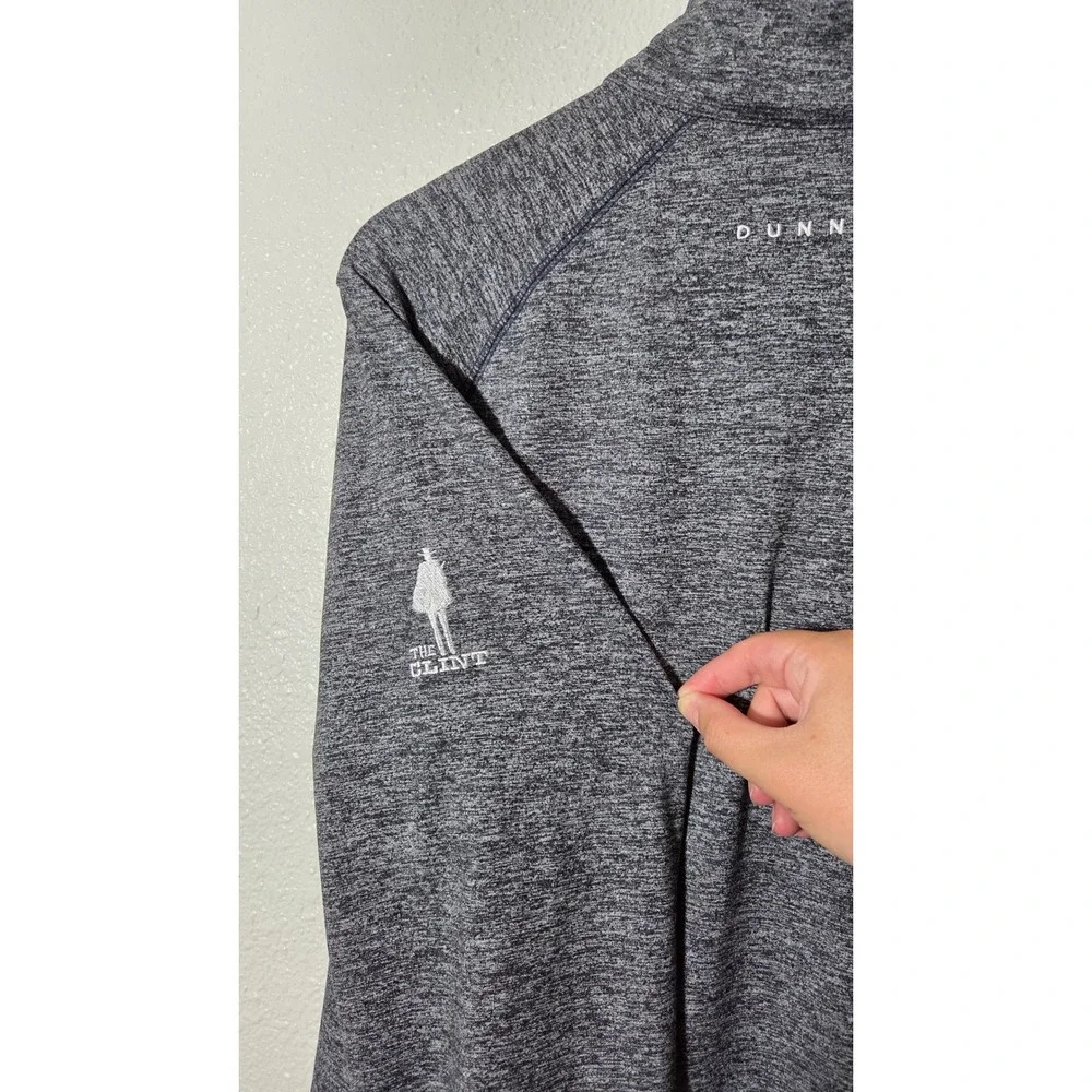 Dunning Golf‎ Quarter Zip Pullover Gray Heather Performance Stretch Medium
